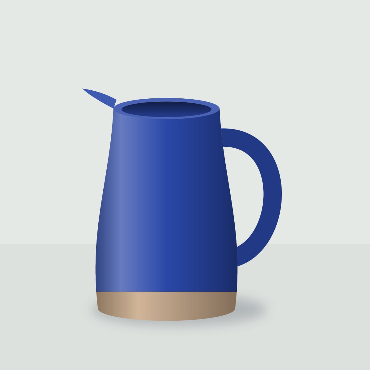 Cobalt pouring jug
