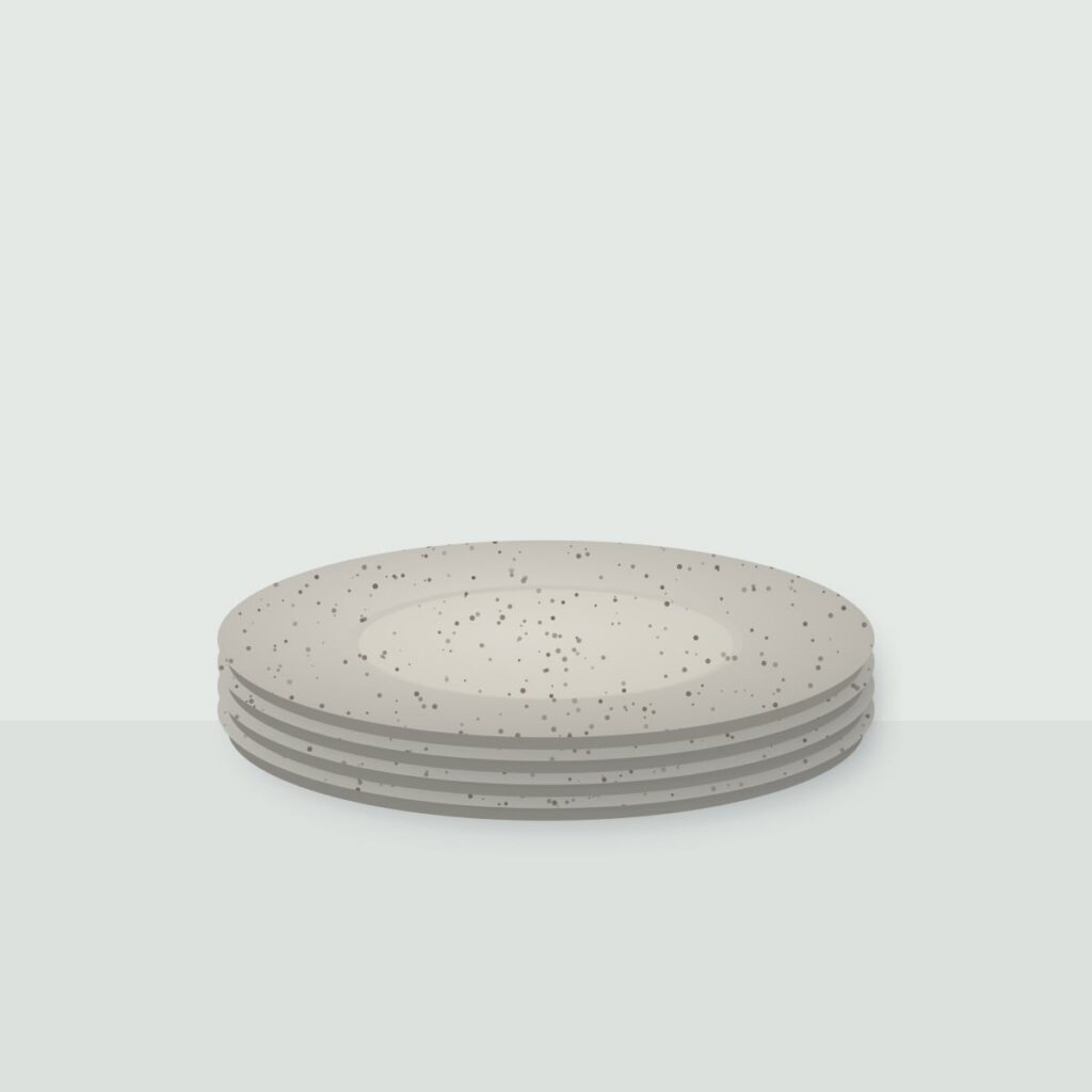 Ash side plates, set of 4